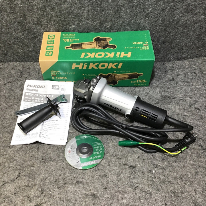 【未使用品】HiKOKI(ハイコーキ) AC100V 100mm ディスクグラインダー アルミボディ スナップスイッチタイプ G10SHA【桶川店】