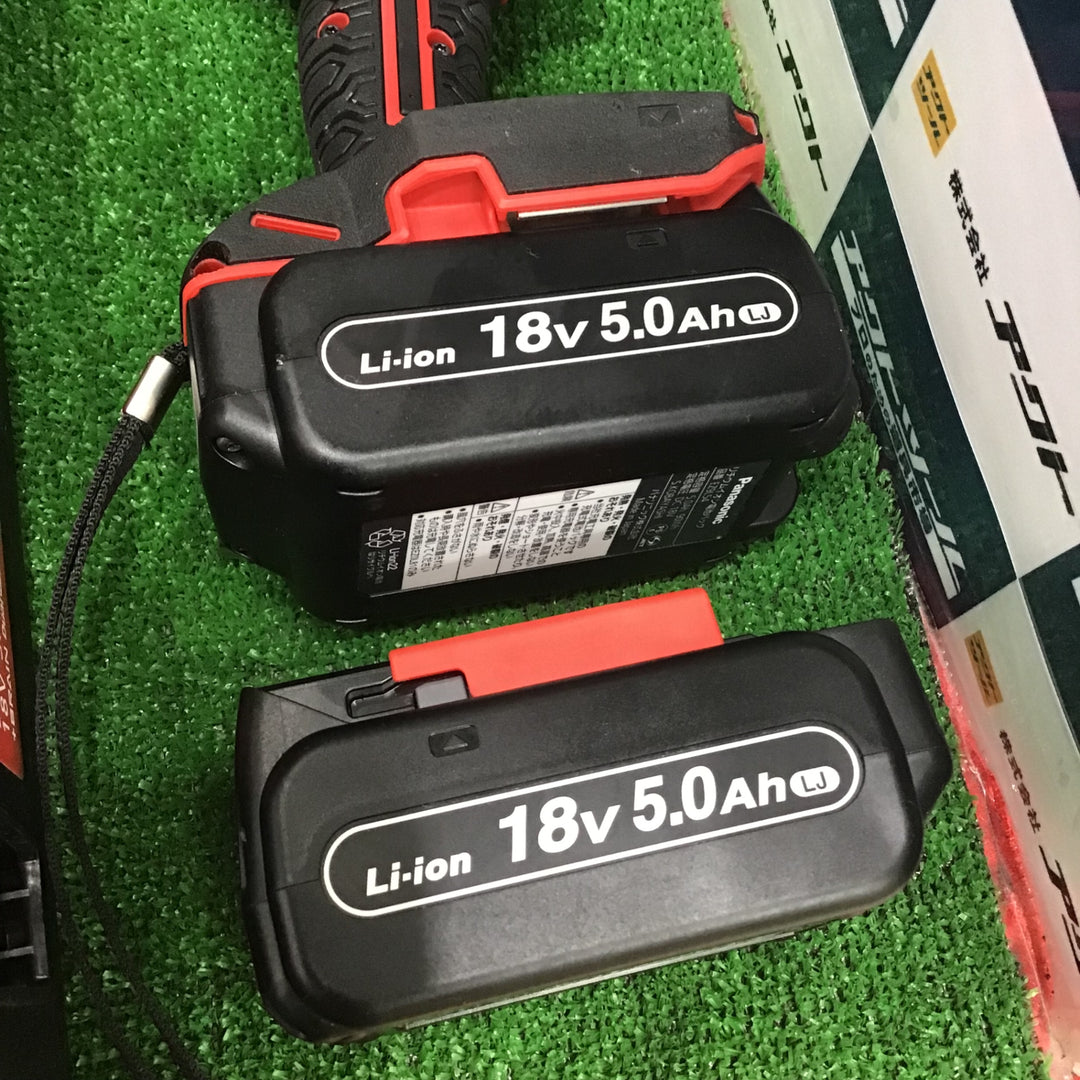 〇パナソニック 充電インパクトドライバー EZ1PD1 デュアル(14.4V/18V対応)+BRAIN 電子クラッチ搭載 18V高容量5.0Ah電池パック×2個・充電器・アタッチメント・プラスチックケース付 EXENA Pシリーズ レッド EZ1PD1J18A1R【草加店】