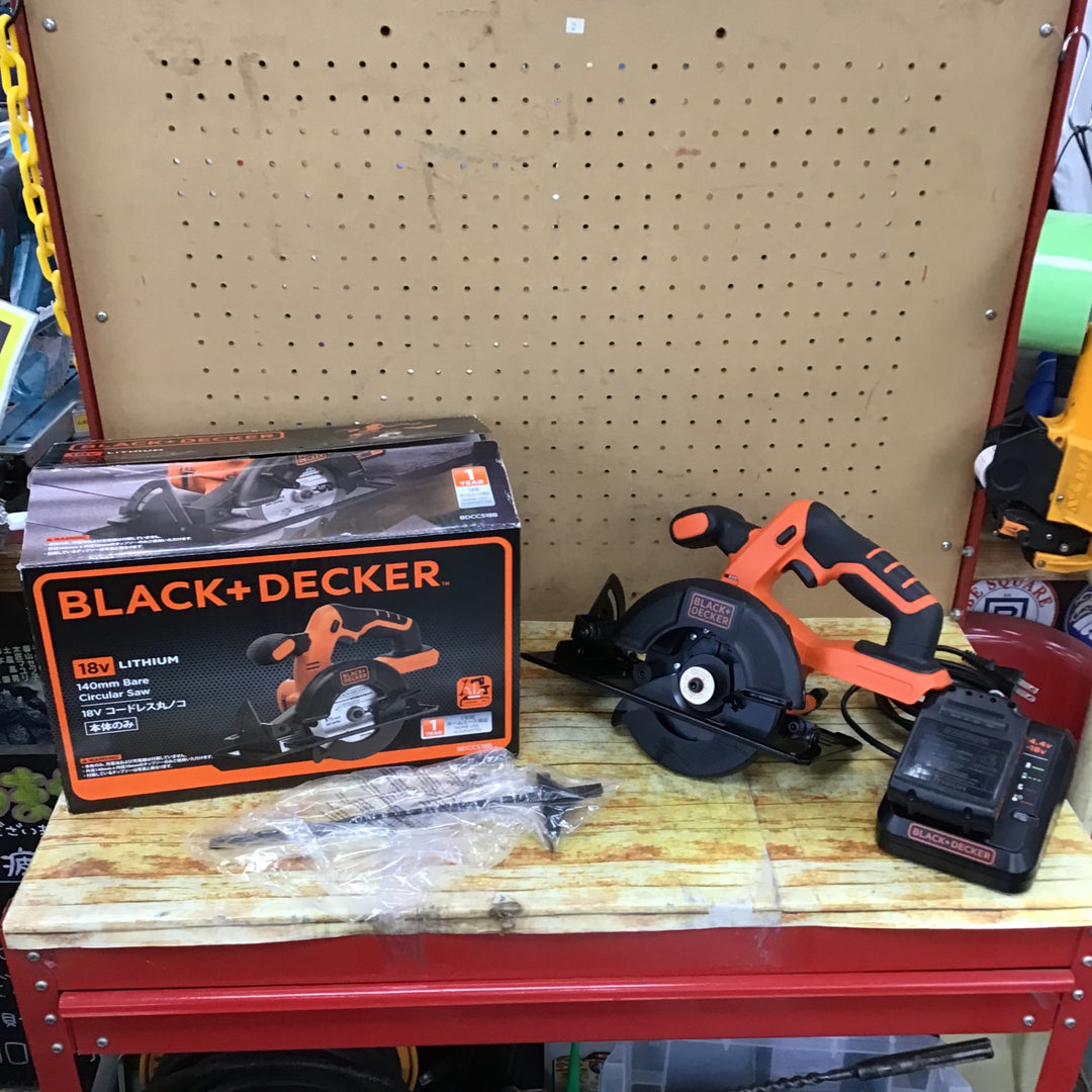 ブラックアンドデッカー(BLACK+DECKER) 18V コードレス丸ノコ【本体のみ電池別売】 BDCCS18B【川崎店】