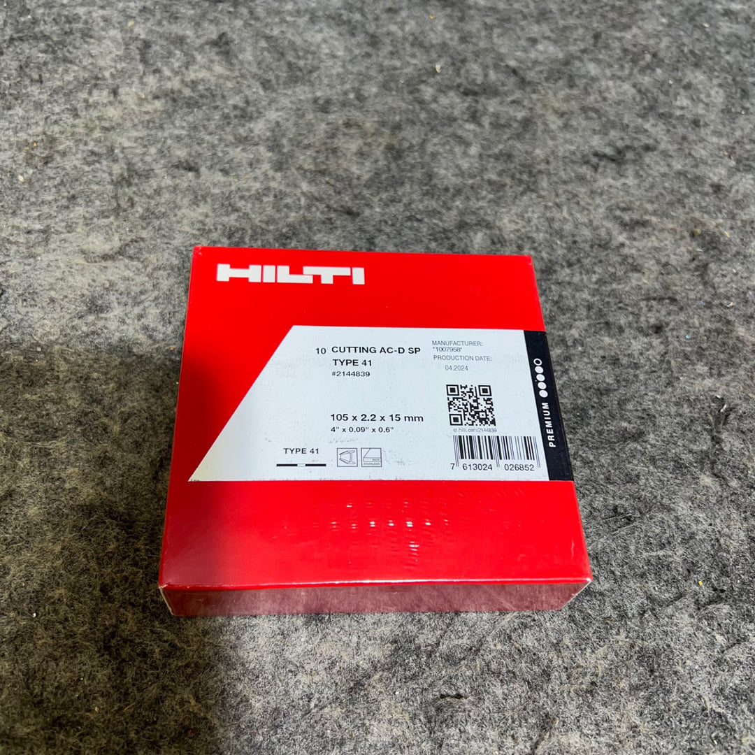 ヒルティ(HILTI) 切断砥石 AC-D SP 105X2.2X15mm TYPE 41 5箱セット【桶川店】