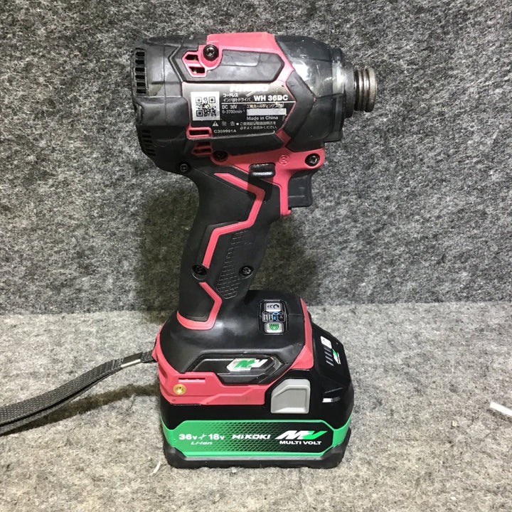 【中古品※バッテリは未使用品!※】ハイコーキ(HIKOKI ※旧:日立工機) コードレスインパクトドライバー WH36DC(2XPR)【桶川店】