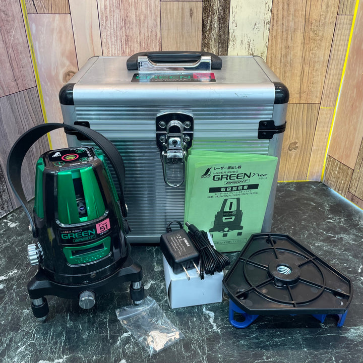 ◇シンワ測定 グリーンレーザー墨出し器 Neo51 BRIGHT No.78276  縦 横 大矩 通り芯×2 地墨 レーザーロボ ネオ ブライト【八潮店】