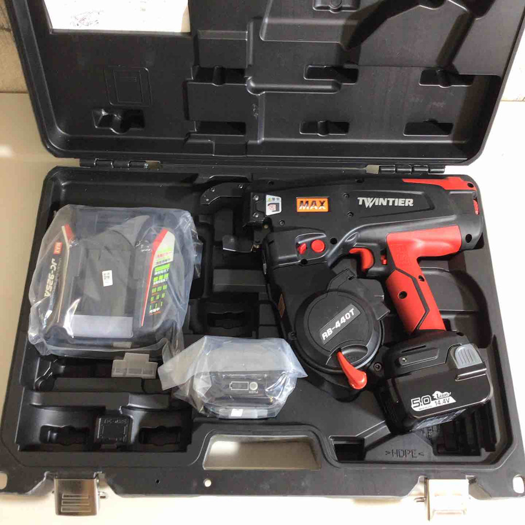 ★マックス(MAX) 鉄筋結束機 ツインタイア RB-440T-B2C/1450A バッテリー&充電器付き【戸田店】