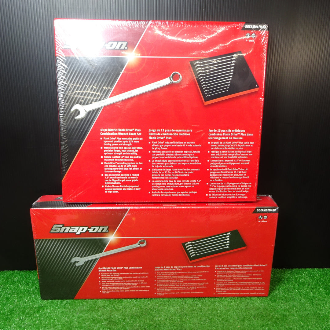 スナップオン/Snap-on フランクドライブプラス コンビネーションレンチセット SOEXM01FMBR + SOEXM02FMBR【岩槻店】