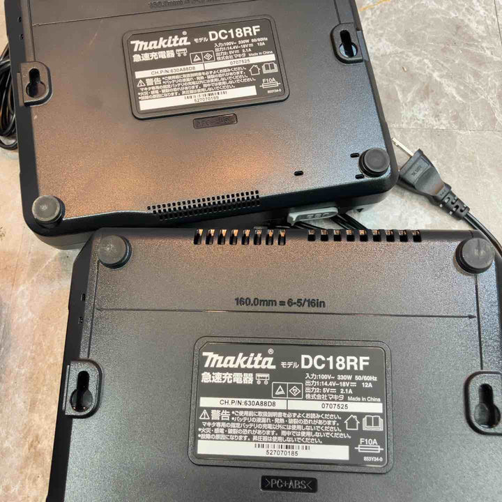 マキタ(makita) リチウムイオンバッテリー 18V/6.0Ah BL1860B 4個+急速充電器 DC18RF 2個 セット【八潮店】