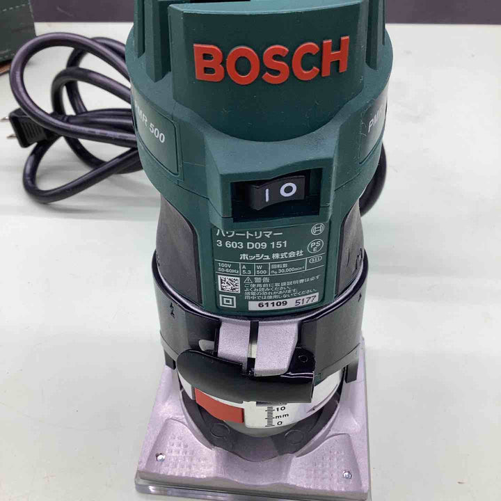 ボッシュ(BOSCH) パワートリマー PMR500 トリミング 切削 調整 スピンドルロック ビット昇降 くぼみ鍵穴 加工 お皿【越谷店】
