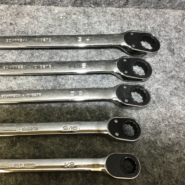 【美品】スナップオン(Snap-on) 切り替え式ラチェットコンビネーションレンチ 8点セット SOXRR 5/16~3/4インチ【桶川店】