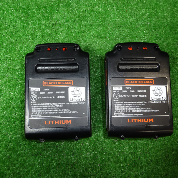 〇ブラックアンドデッカー リチウムイオンバッテリー 18V2.0Ah BL2018 2個まとめ【岩槻店】