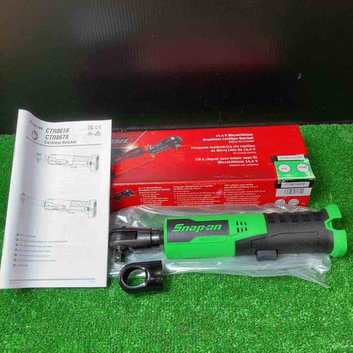 ◇スナップオン/Snap-on 14.4V コードレスラチェット CTR861AGDB グリーン 本体のみ【岩槻店】