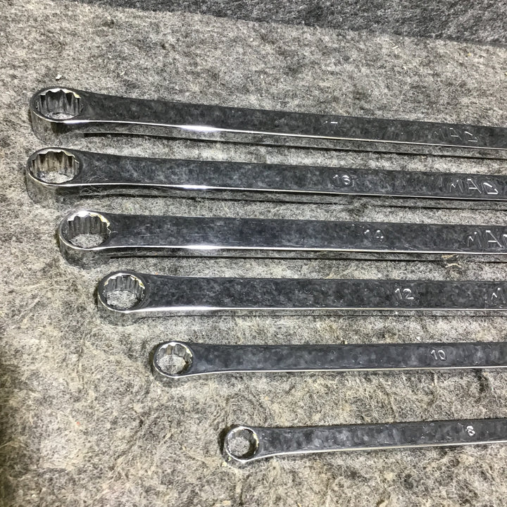 【中古品】マックツール(MACTOOLS) メトリック ハイパフォーマンス フラットロングメガネレンチ x6本セット8~19mm BHFM【桶川店】