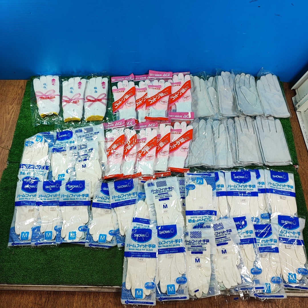 ▼手袋 まとめセット (コットン100女性用・革手袋・パームフィット手袋・軍手)【岩槻店】
