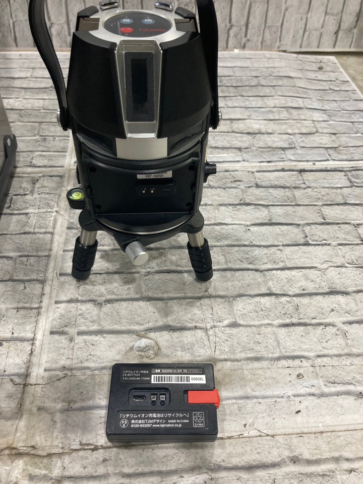 〇TJMデザイン レーザー墨出し器 ゼロブルー リチウム KY ZEROBL-KY 矩・横 鮮視度300のくっきりライン【川口店】