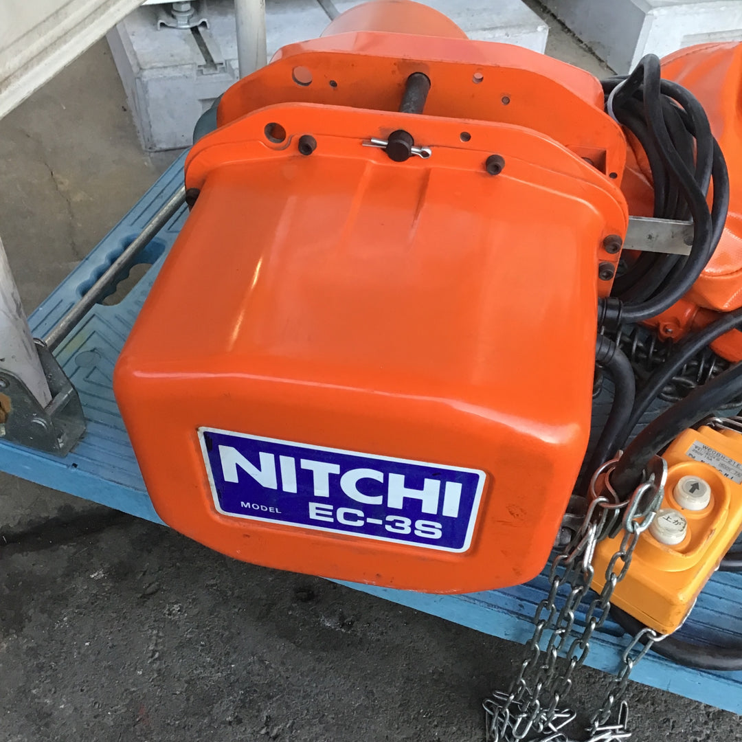 ※説明必読※【店頭受取り限定】ニッチ 1t 電動チェーンブロック EC-3S 1t 揚程3m【桶川店】