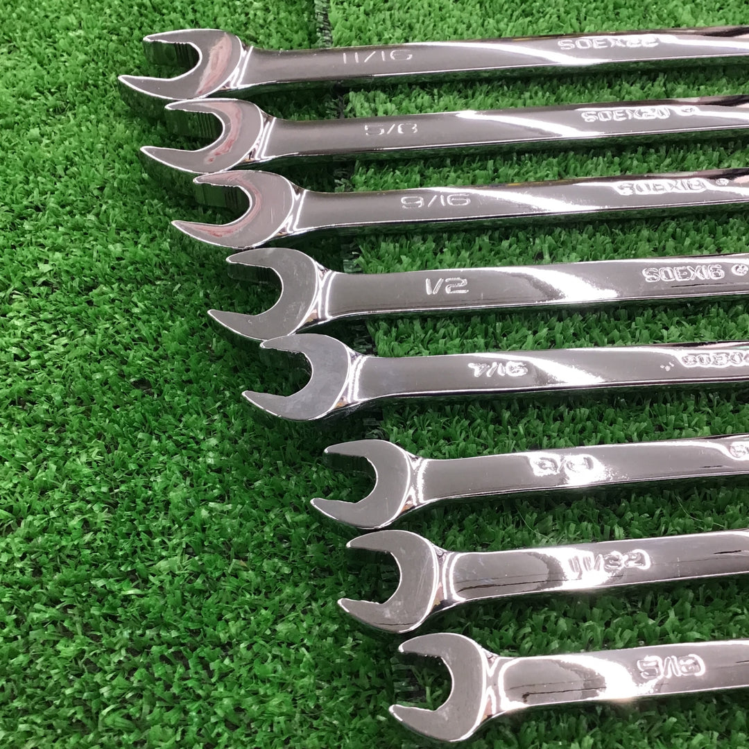 【売り切りセール!中古品】 スナップオン(Snap-on) インチサイズ コンビネーションレンチ 8本セット SOEX5/16~11/16 【桶川店】