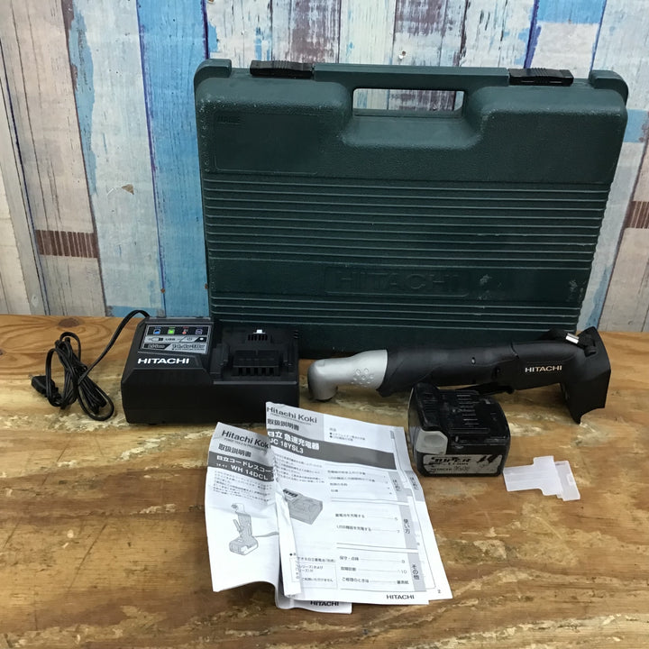 ▼日立工機 コードレスコーナインパクトドライバ WH14DCL(LJCK) 14.4V3.0Ahバッテリー付属 バッテリーの使用感大【柏店】