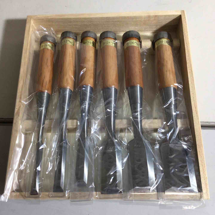【未使用品】助丸 6本組 3分4分5分8分1寸1.2寸 奴鑿 ハイス 鑿 鉋 大工道具【戸田店】