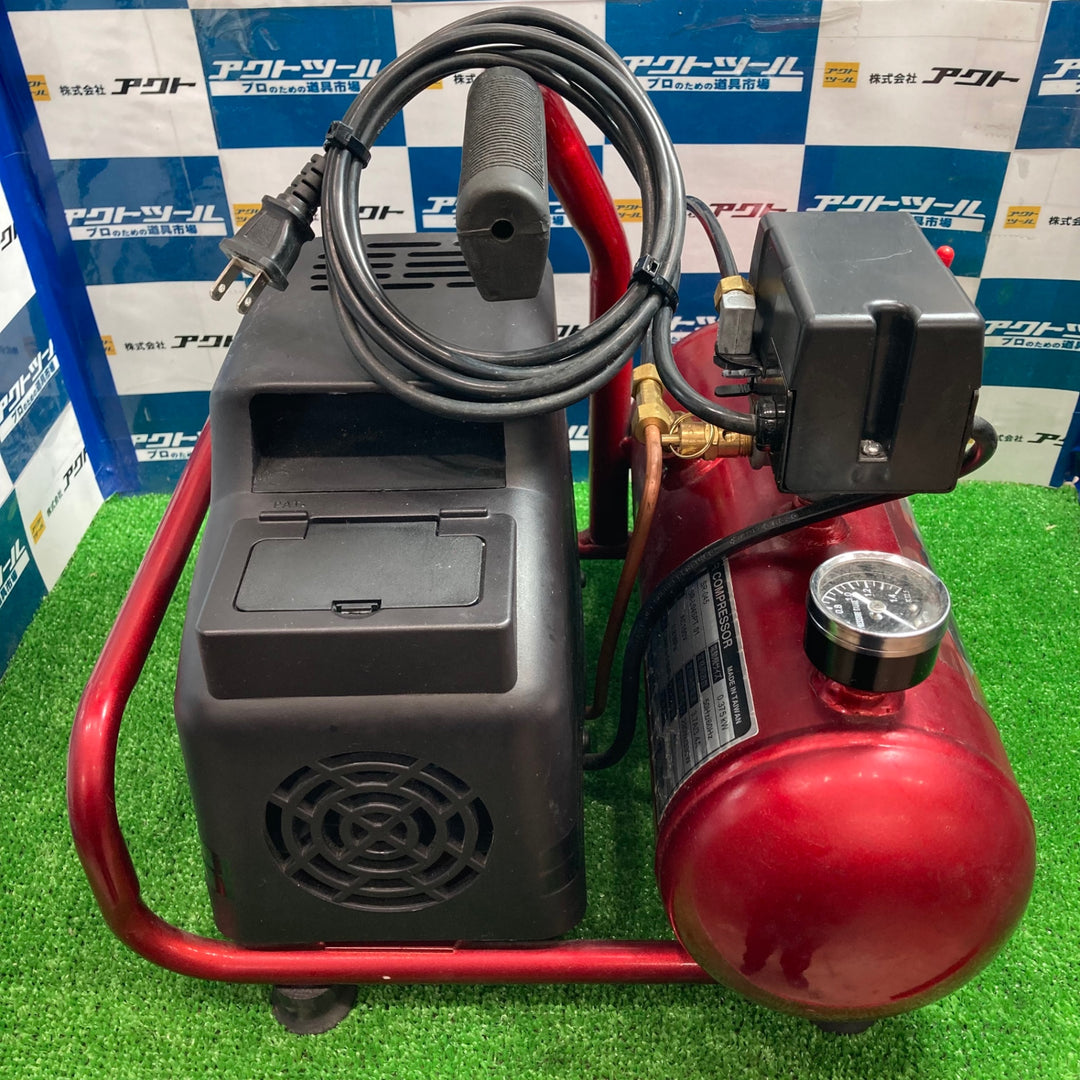 〇藤原産業 (SK11) オイルレス エアーコンプレッサー SR-045 タンク容量 4L SR-L04SPT-01【草加店】