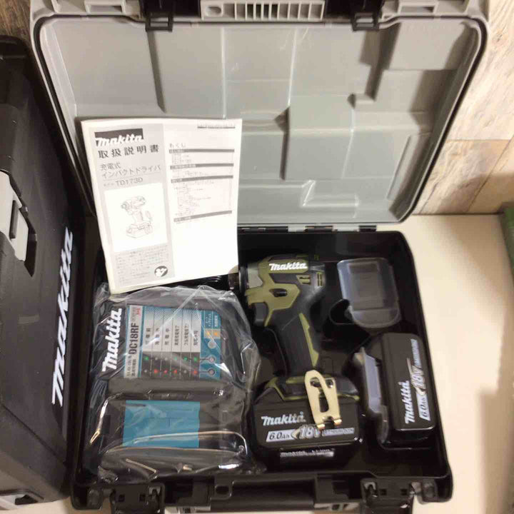 【未使用品】マキタ(makita) コードレスインパクトドライバー TD173DRGXO、 TD173DRGXB 5台セット ブラック 黒 オリーブ【戸田店】