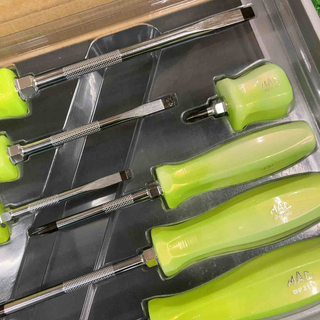 ▲マックツール(MACTOOLS) ペンタグリップスクリュードライバーセット 限定色ライムキャンディー【桶川店】