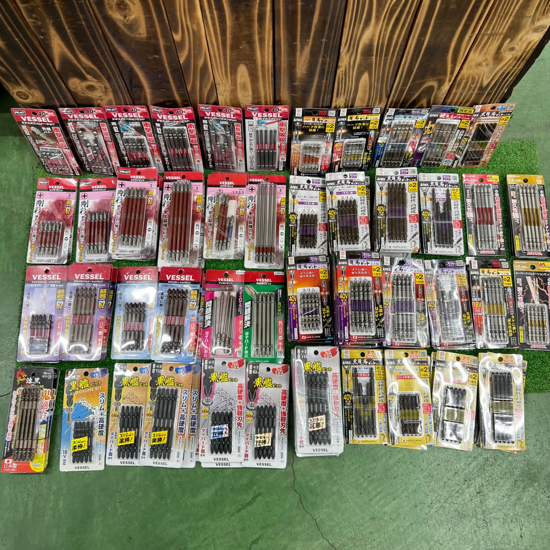 【未使用・大特価まとめ売り!】ビット5本入り 100パックまとめ売り 六角軸6.35mm インパクトドライバー用 メーカー・サイズ混合【桶川店】