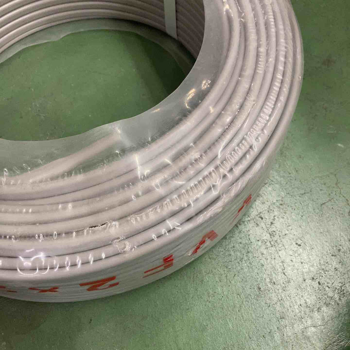SFCC VVF LFV 2×2.0mm 100m 灰(黒・白)1巻 製造:令和6年8月【桶川店】