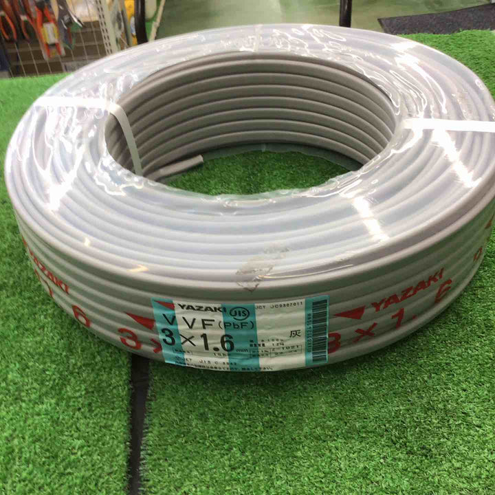 □矢崎エナジーシステム VVFケーブル 3芯(赤白黒)×1.6mm【桶川店】