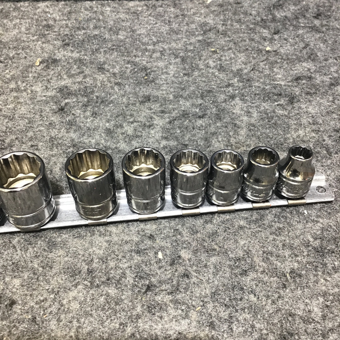 スナップオン(Snap-on) 12角 シャローソケット 10個セット  インチサイズ 5/16"~7/8" (F101~F281) 【桶川店】