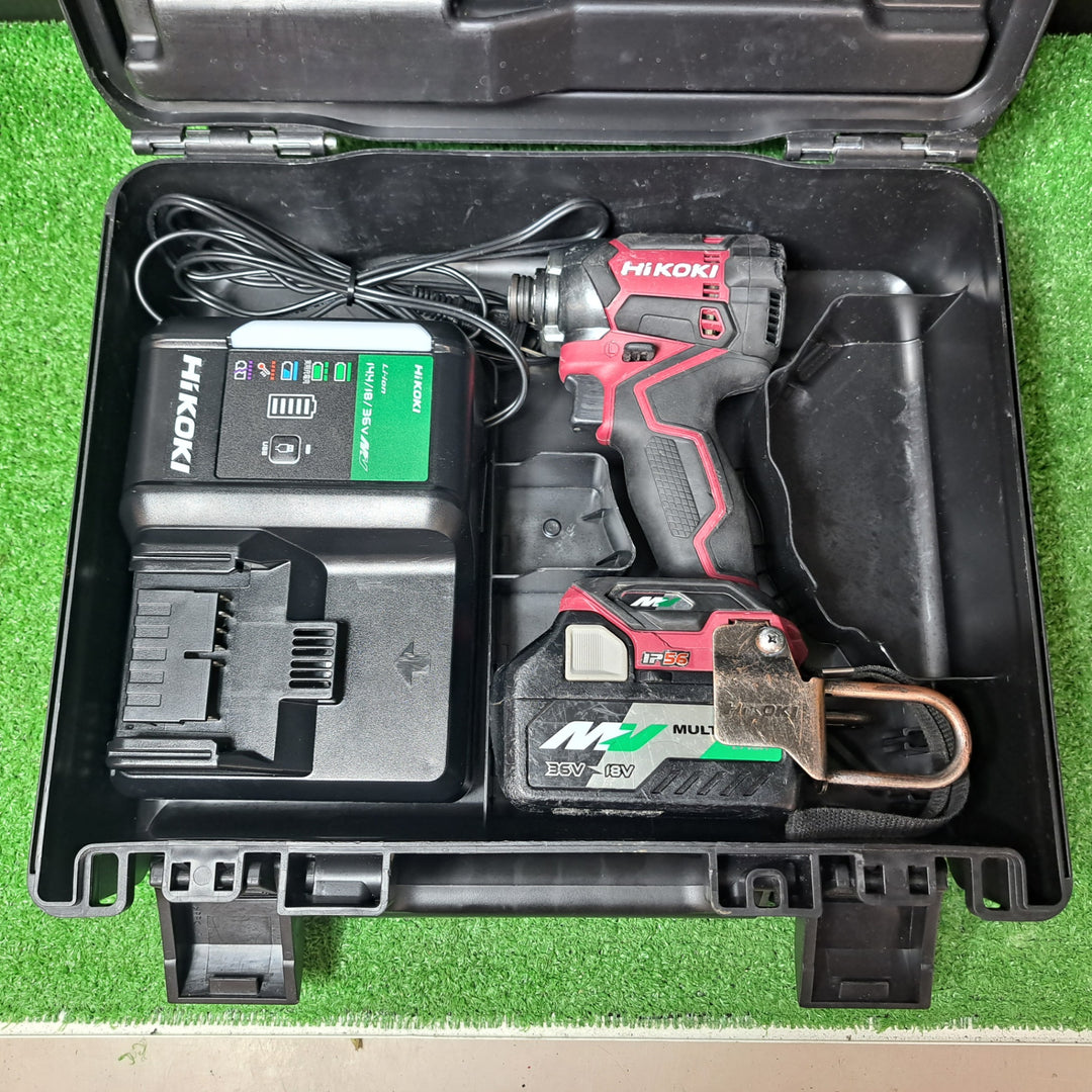 HiKOKI/ハイコーキ 36Vインパクトドライバ フレアレッド WH36DC(2XPR) バッテリー1個【岩槻店】