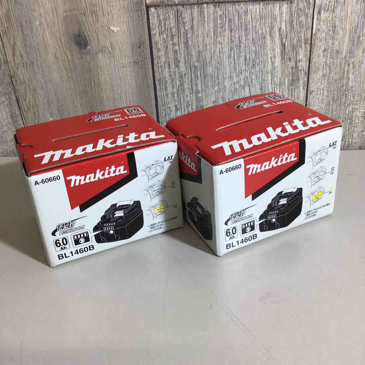 【未使用品】★純正品★マキタ(makita) リチウムイオンバッテリー 14.4V/6.0Ah BL1460B 2個セット【戸田店】