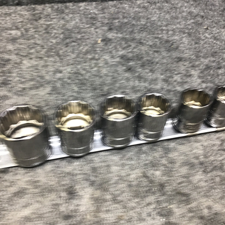スナップオン(Snap-on) 12角 シャローソケット 10個セット  インチサイズ 5/16"~7/8" (F101~F281) 【桶川店】