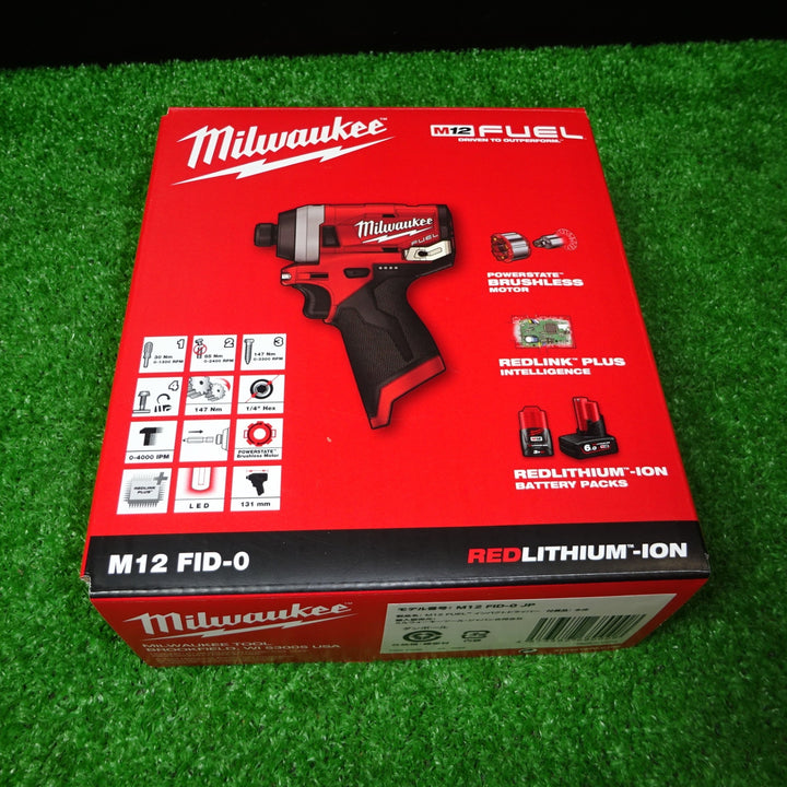 ミルウォーキー/Milwaukee コードレスインパクトドライバー M12 4.0Ahバッテリー1個、充電器、収納バック付き 【岩槻店】