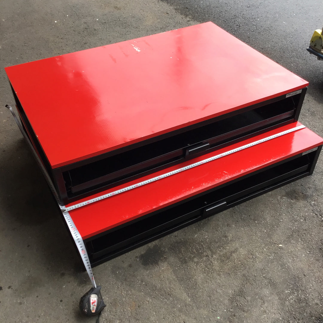 【中古品・店頭受取り限定】 ジェフコム デンサン DENSAN バンキャビネット(ワイド引き出し) 2台セット SCT-W02、SCT-W03 【桶川店】