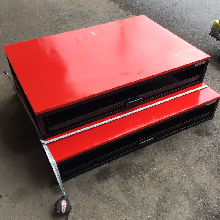 【中古品・店頭受取り限定】 ジェフコム デンサン DENSAN バンキャビネット(ワイド引き出し) 2台セット SCT-W02、SCT-W03 【桶川店】