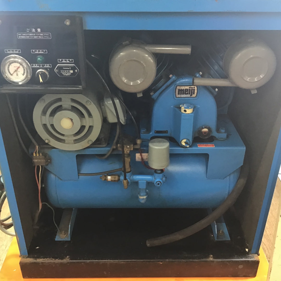 【中古品/店頭受取り限定】明治(meiji) エアーコンプレッサー AP-22K 200V 3馬力【岩槻店】