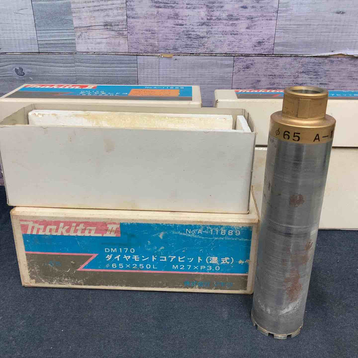 マキタ(makita) ダイヤモンドコアビット×4個、延長バー×1個セット DM170 M27 65Φ 100Φ 未使用&中古【八潮店】