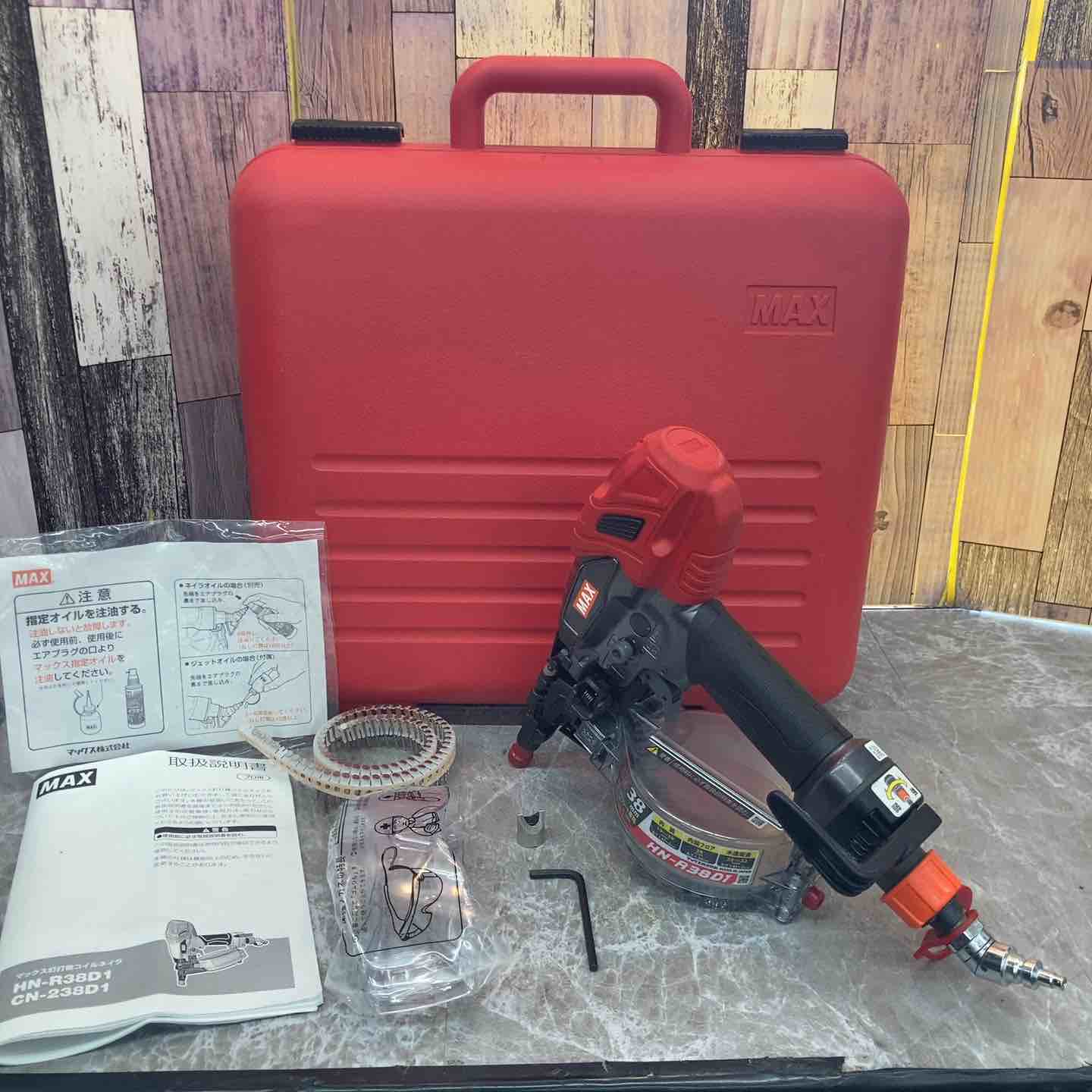 ✨MAX　中古HN-R38D1　高圧釘打機　38ｍｍ　本体のみ✨うるま市田場✨ ✨MAX 中古HN-R38D1 高圧釘打機 38mm 本体のみ✨うるま市田場