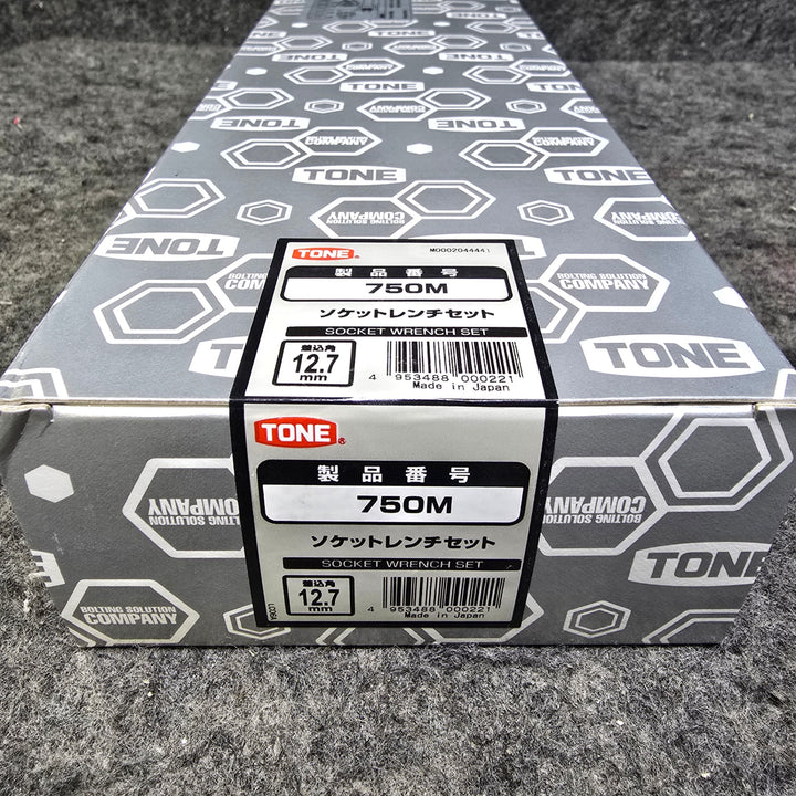 【未使用・未開封品】トネ(TONE) ソケットレンチセット 差込角12.7mm(1/2") 750M 内容17点 シルバー【桶川店】