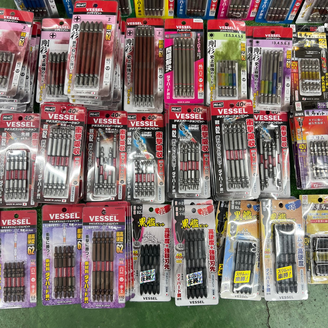 【大特価まとめ売り!】ビット5本入り 150パックまとめ売り 六角軸6.35mm インパクトドライバー用 メーカー・サイズ混合【桶川店】