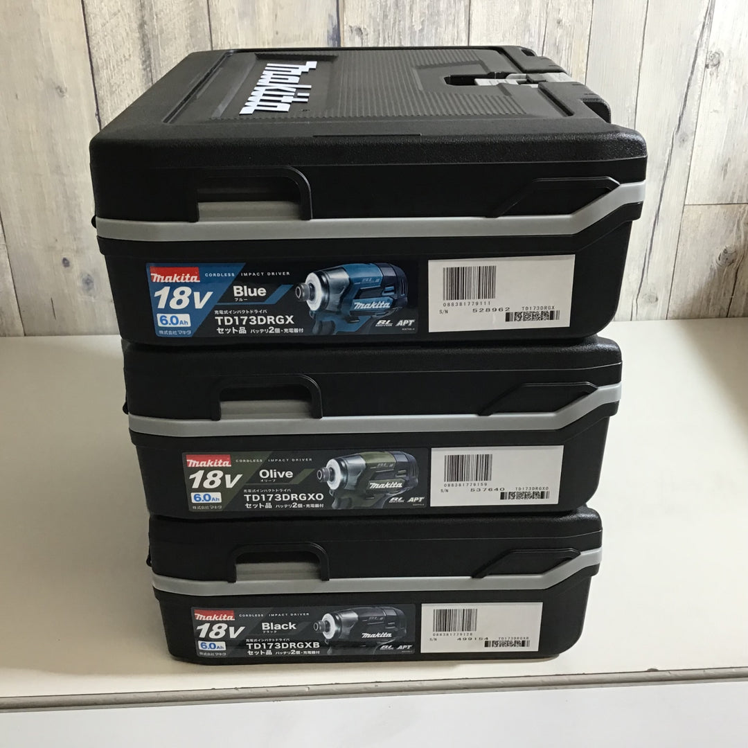 【未使用品】マキタ makita インパクトドライバー TD173 18V 3台セット 青 黒 オリーブ【戸田店】