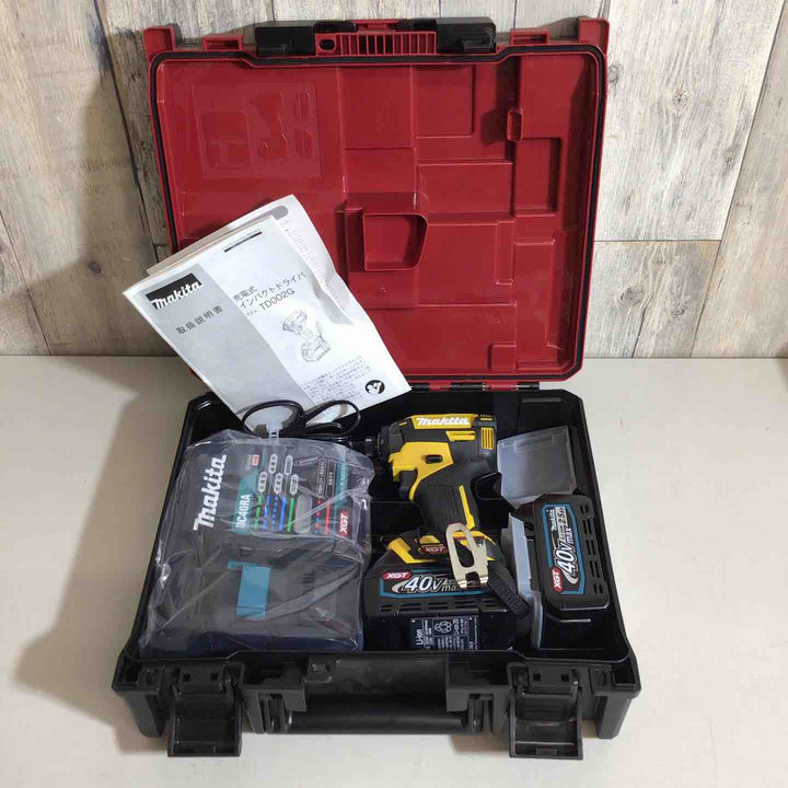 【未使用品】マキタ(makita) TD002GRDXO 40Vmax 充電式インパクトドライバ オリーブ×2、ブラック、イエロー、ブルー5台セット【戸田店】