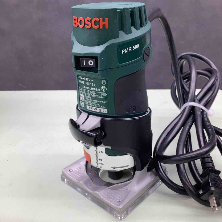 ボッシュ(BOSCH) パワートリマー PMR500 トリミング 切削 調整 スピンドルロック ビット昇降 くぼみ鍵穴 加工 お皿【越谷店】
