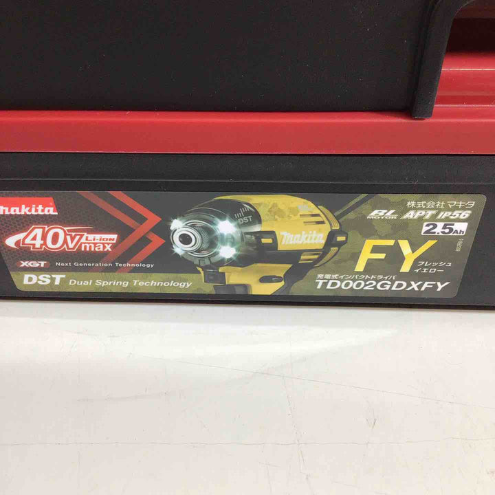 【未使用品】★純正バッテリー2個&充電器付き フルセット★マキタ(makita) コードレスインパクトドライバー TD002GDXFY イエロー 黄色【戸田店】