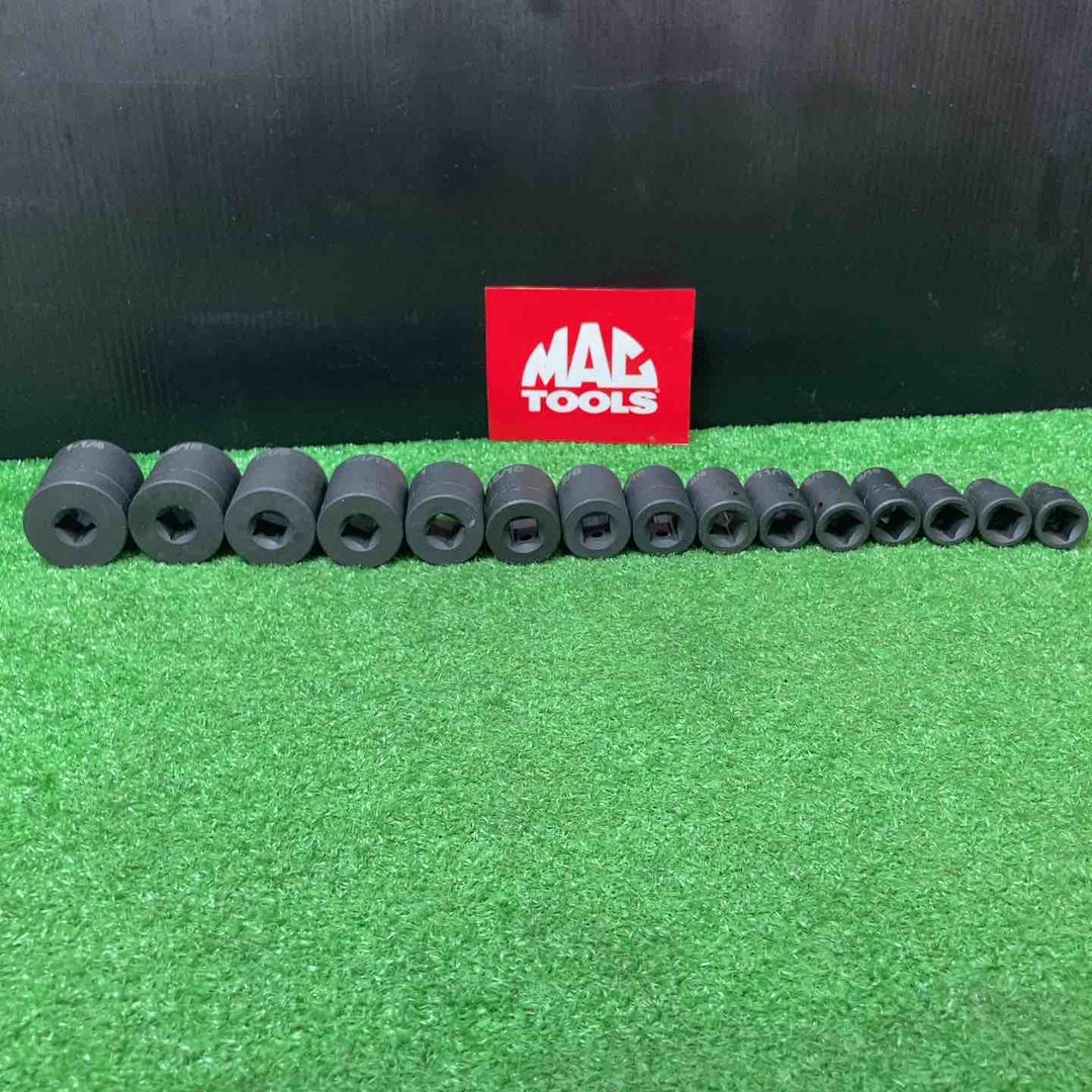 【未使用品(店頭展示品)】マックツール(MACTOOLS)1/2" ドライブ インチ インパクトソケット15個セット SVP156TR【岩槻店】