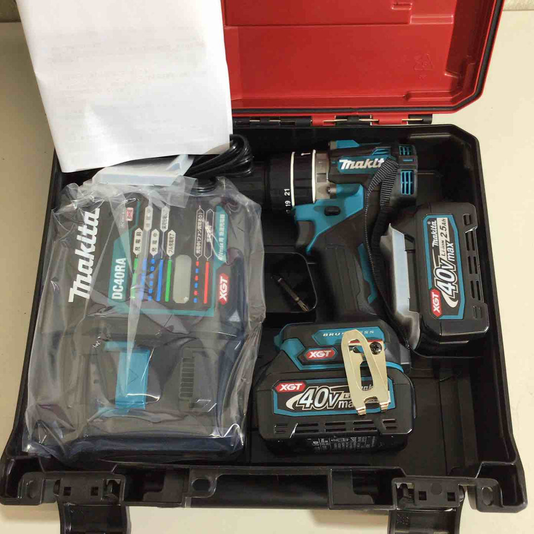 【未使用品】★純正バッテリー2個&充電器付き フルセット★マキタ(makita) コードレス振動ドリルドライバー HP002GRDX【戸田店】