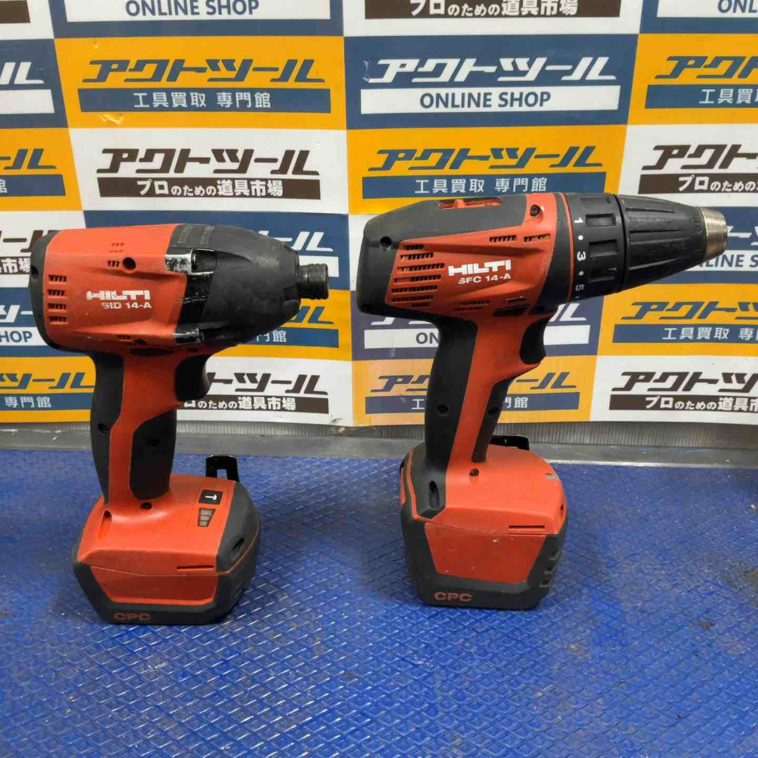 HILTI ヒルティ インパクトドライバー・ドリルドライバセット SID14-A、SFH14-A【草加店】