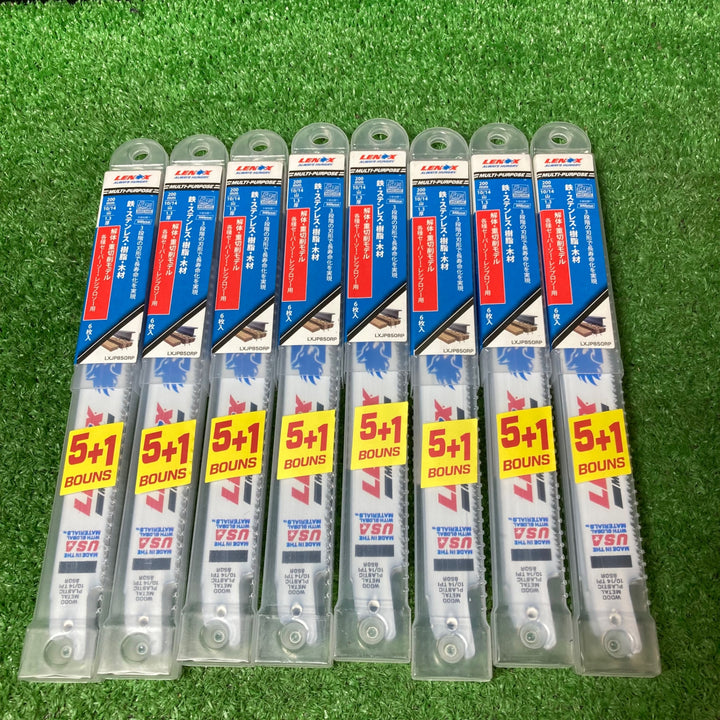 【未使用品(店頭展示品)】レノックス(LENOX) セーバーソー・レシプロソー替刃 LXJP850RP 200mm 6枚入り 8個セット