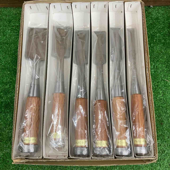 助丸 ハイス 中叩き鑿 6本組 約15mm、約24mm、約30mm、約36mm、約42mm、約48mm のみ ノミ 大工道具 【桶川店】