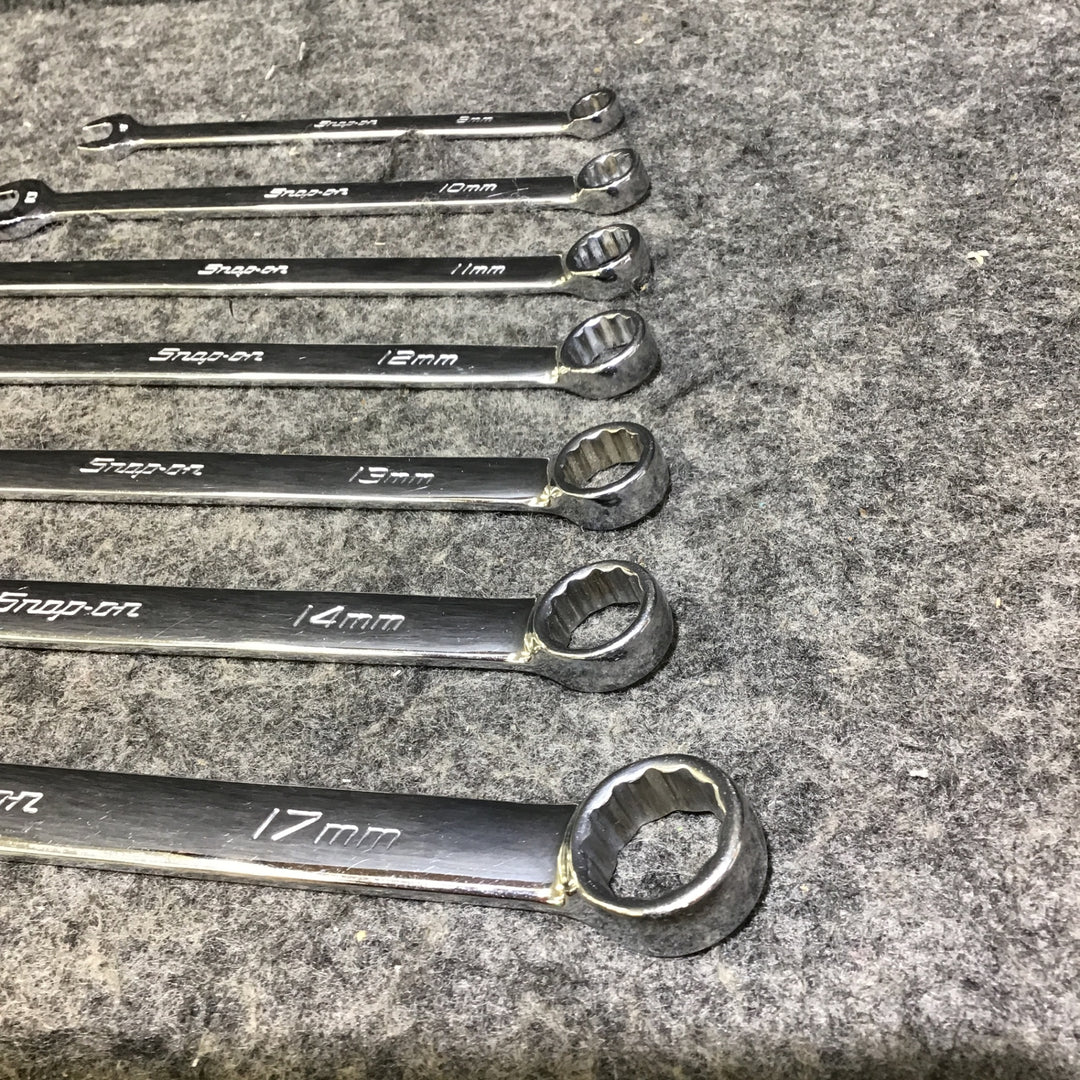 【希少・中古品】スナップオン(Snap-on) コンビネーションレンチセット OEXM 7本セット スパナ入れ(C-75B)付き!【桶川店】