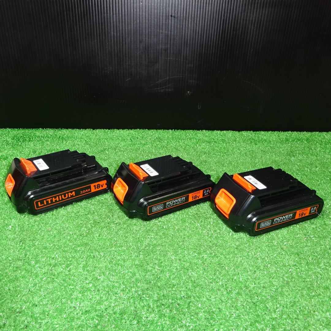 〇ブラックアンドデッカー リチウムイオンバッテリー 18V2.0Ah BL2018 3個まとめ【岩槻店】