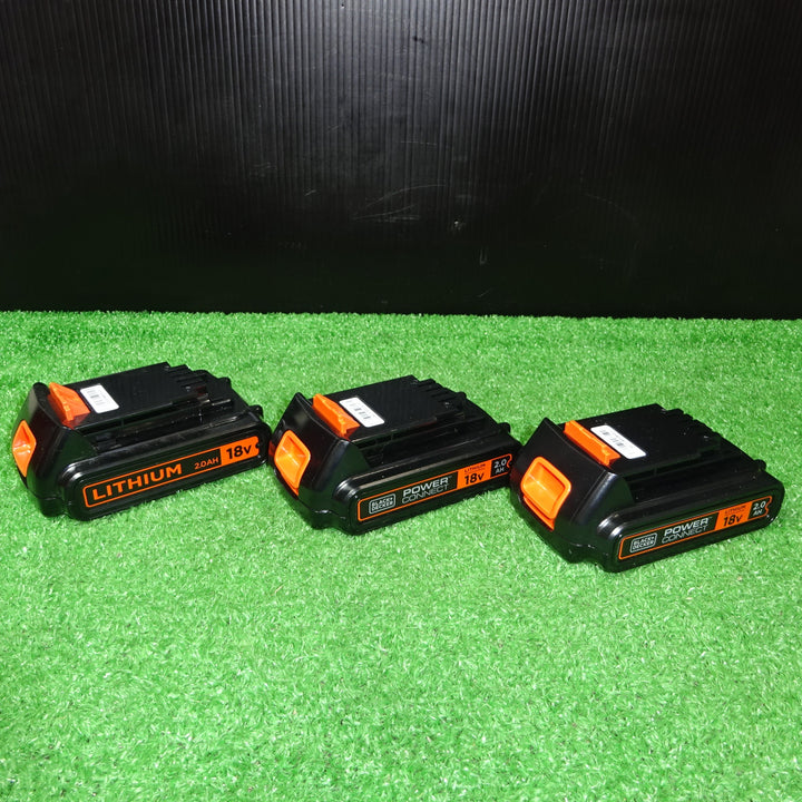 〇ブラックアンドデッカー リチウムイオンバッテリー 18V2.0Ah BL2018 3個まとめ【岩槻店】
